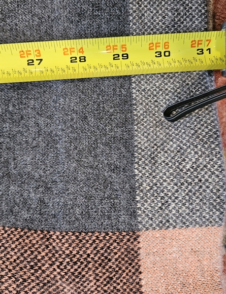 Anthropologie Field Flower Pink Gray 100% Wool Coat Size XL - Picture 7 of 7